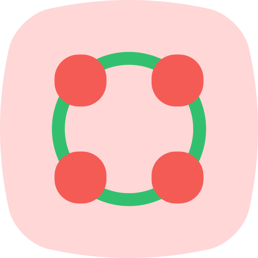 Circle grid Generic color fill icon