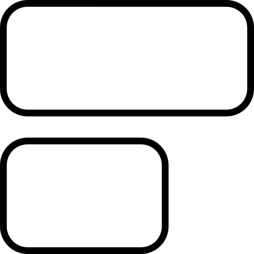 linksbündig Generic black outline icon