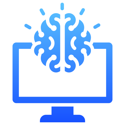 hersenen computerinterface Generic gradient fill icoon