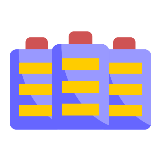 Batteries Generic color fill icon