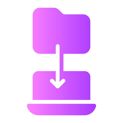 transfer danych Generic gradient fill ikona
