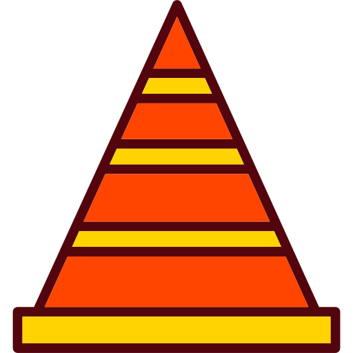 grafico a piramide Generic color lineal-color icona