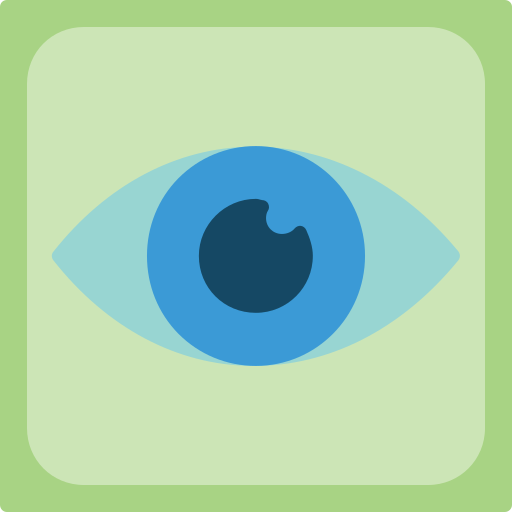 reconocimiento ocular Generic color fill icono