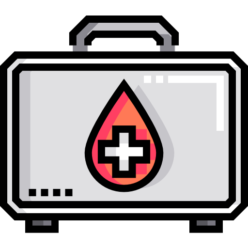 donación de sangre Detailed Straight Lineal color icono