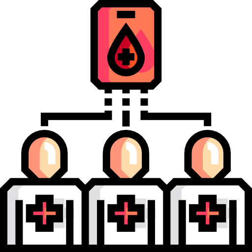 donación de sangre Detailed Straight Lineal color icono