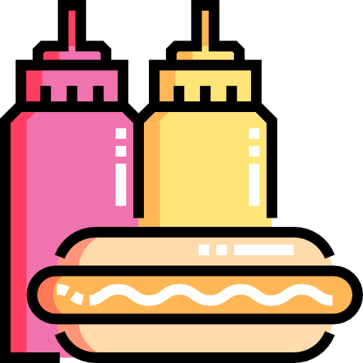 Hotdog Detailed Straight Lineal color icon