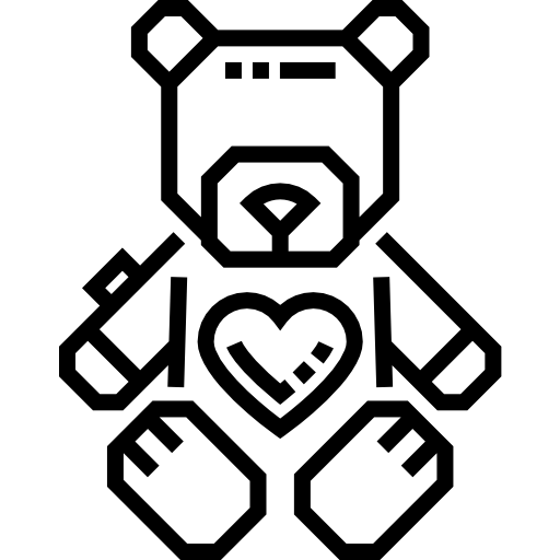 knuffelbeer Detailed Straight Lineal icoon
