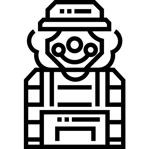payaso Detailed Straight Lineal icono