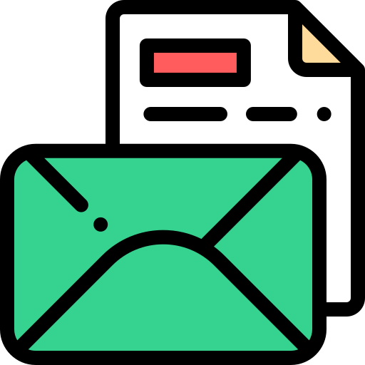 Envelope Detailed Rounded Lineal color icon