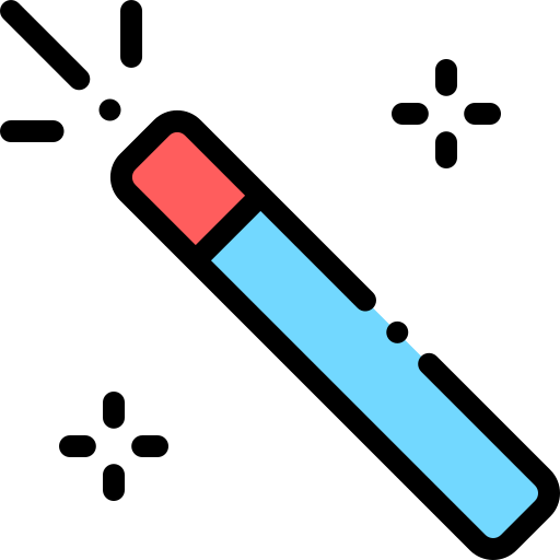 Magic wand Detailed Rounded Lineal color icon