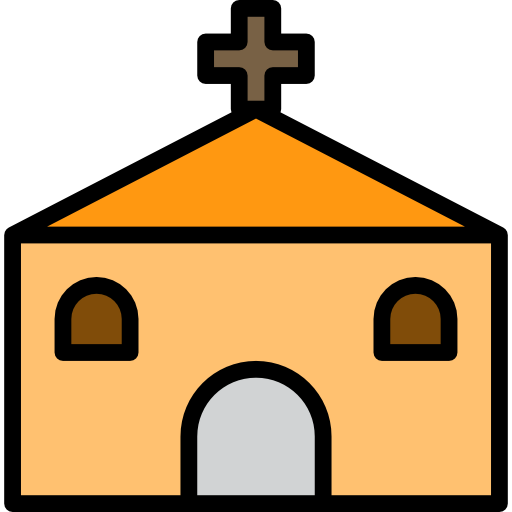 교회에 Catkuro Lineal Color icon