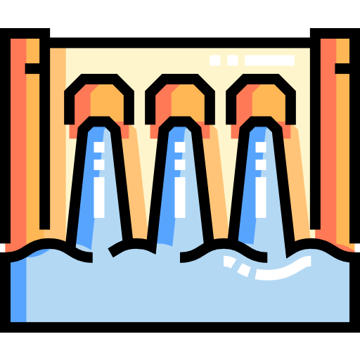 水力発電 Detailed Straight Lineal color icon