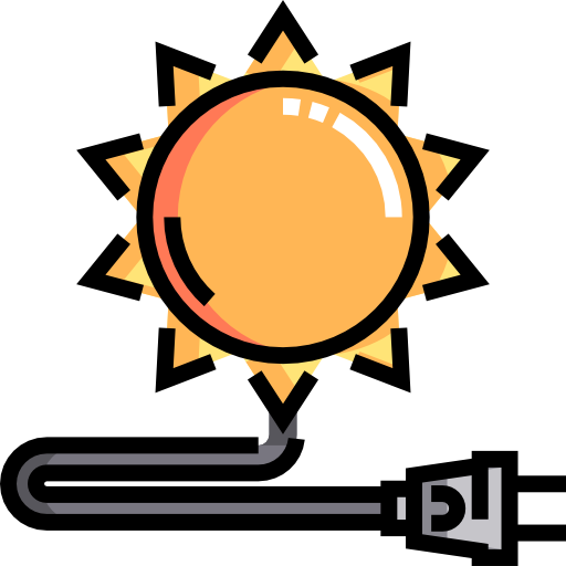 Солнечная Detailed Straight Lineal color иконка