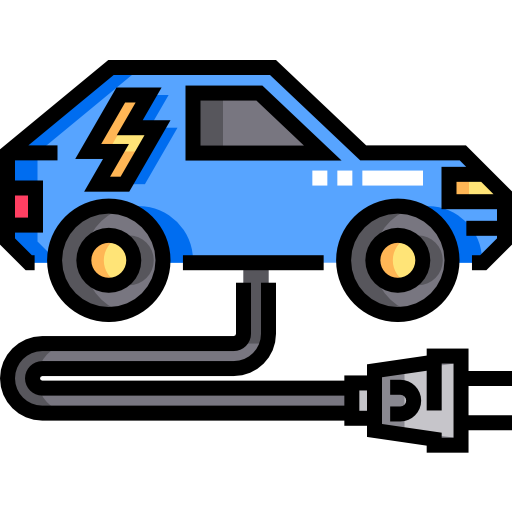 samochód elektryczny Detailed Straight Lineal color ikona