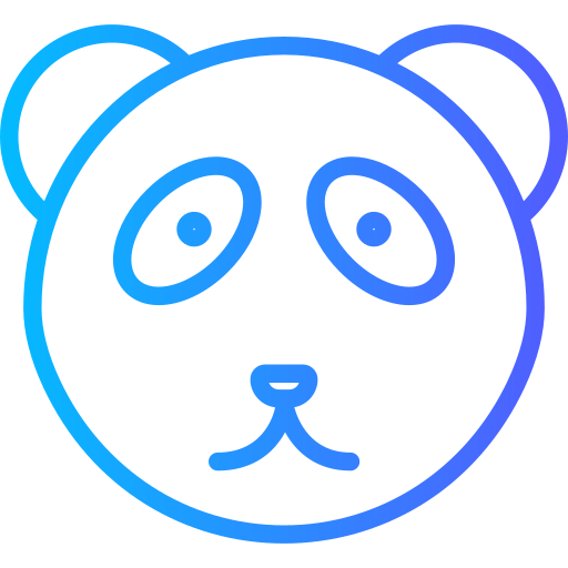 panda Generic gradient outline icona