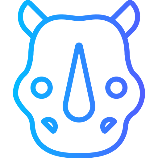 Rhino Generic gradient outline icon