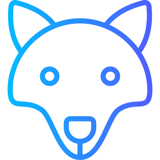 wolf Generic gradient outline icoon