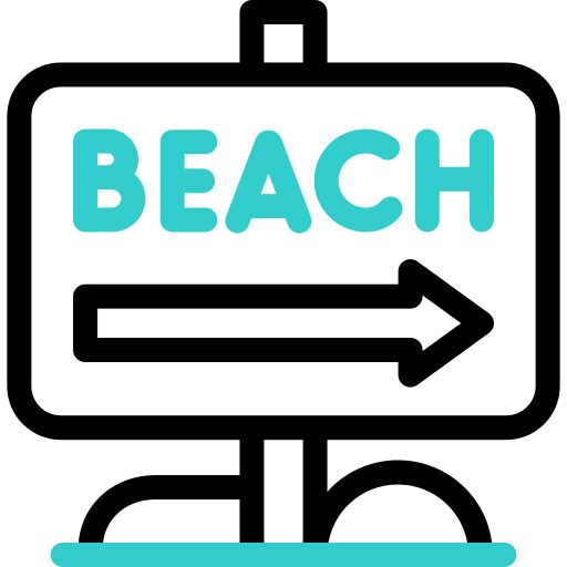 praia Basic Accent Outline Ícone