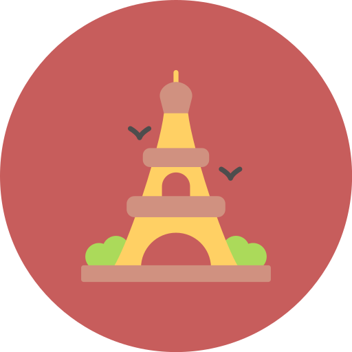 에펠탑 Generic color fill icon