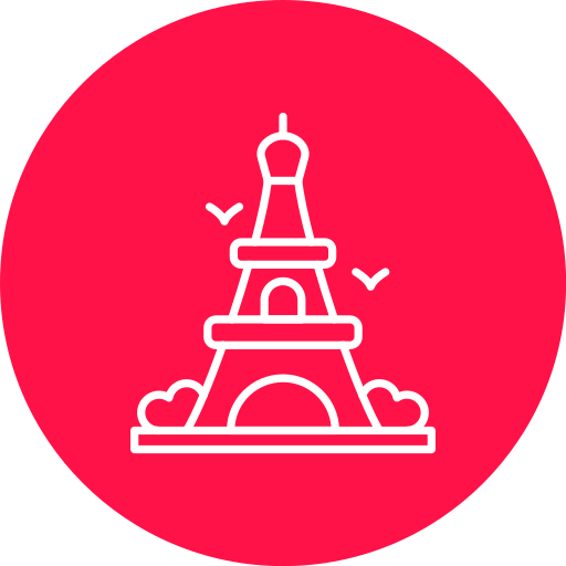 에펠탑 Generic color fill icon