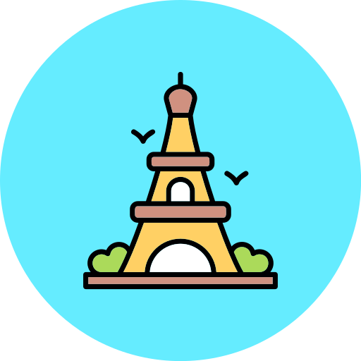 Эйфелева башня Generic color lineal-color иконка