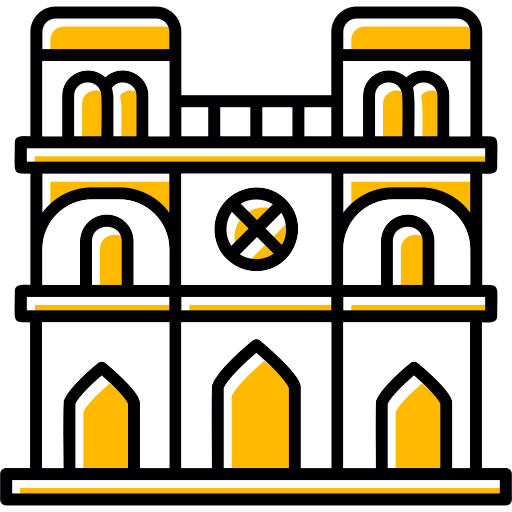 notre dame Generic color lineal-color icon