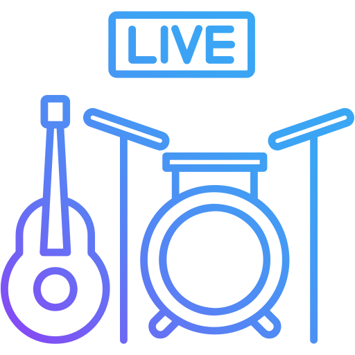 live musik Generic gradient outline icon