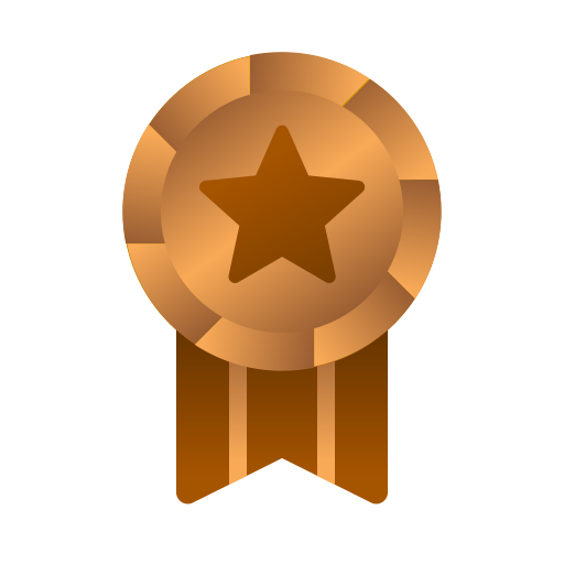 brązowy medal Generic gradient fill ikona