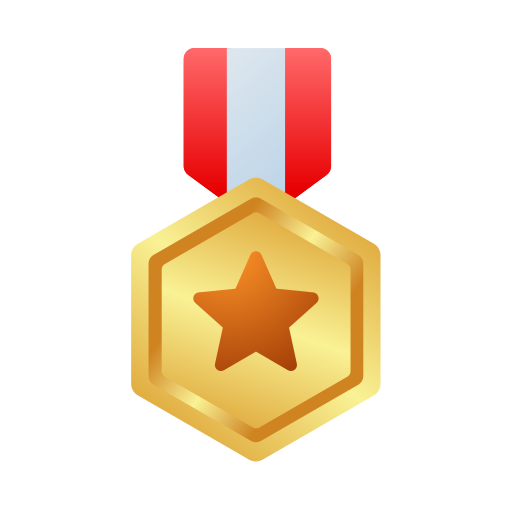 Золотая медаль Generic gradient fill иконка