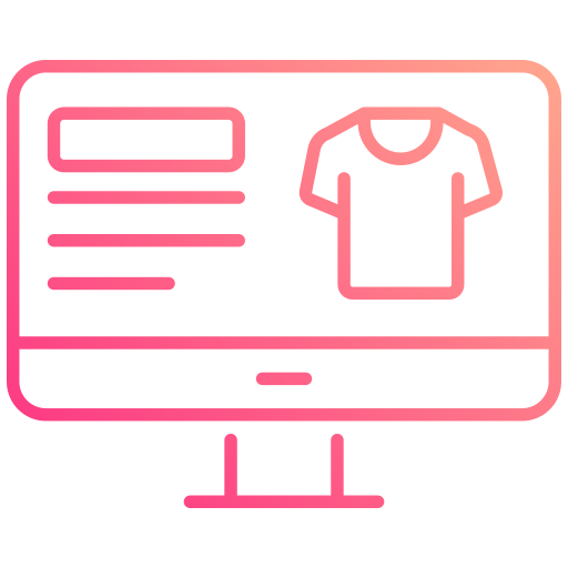 online winkelen Generic gradient outline icoon