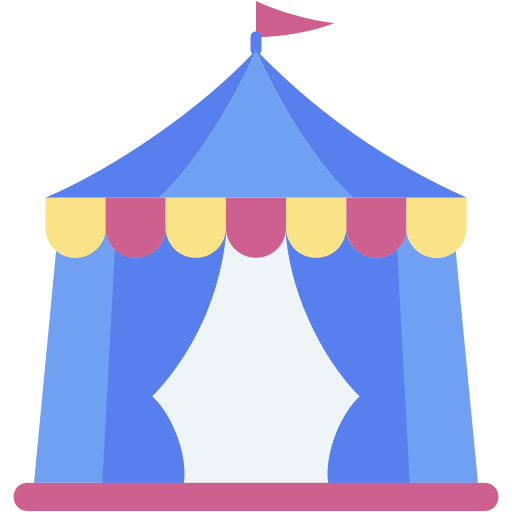 Цирковой шатер Generic color fill иконка