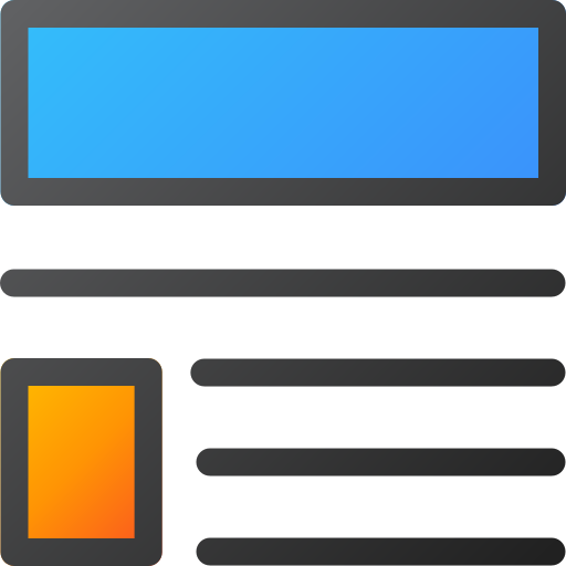 Layout Generic gradient lineal-color icon