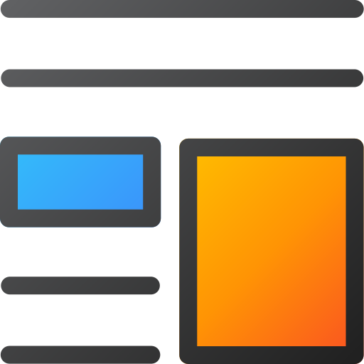 layout Generic gradient lineal-color icon