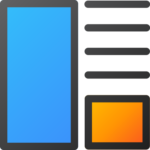 layout Generic gradient lineal-color icon