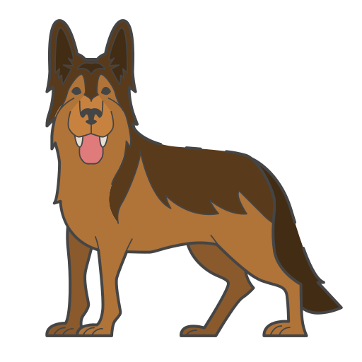 German shepherd Generic color lineal-color icon