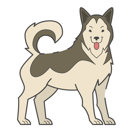 malamute Generic color lineal-color icoon