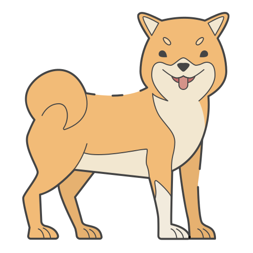 柴犬 Generic color lineal-color icon