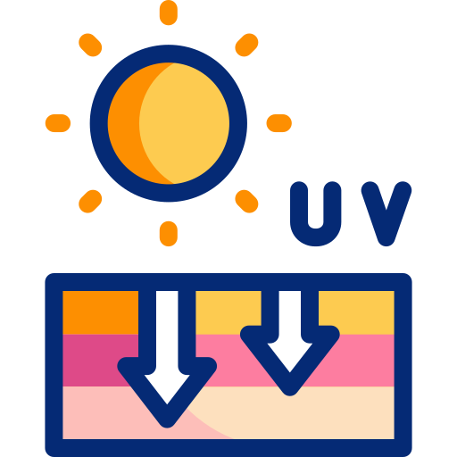 radiación uv Basic Accent Lineal Color icono