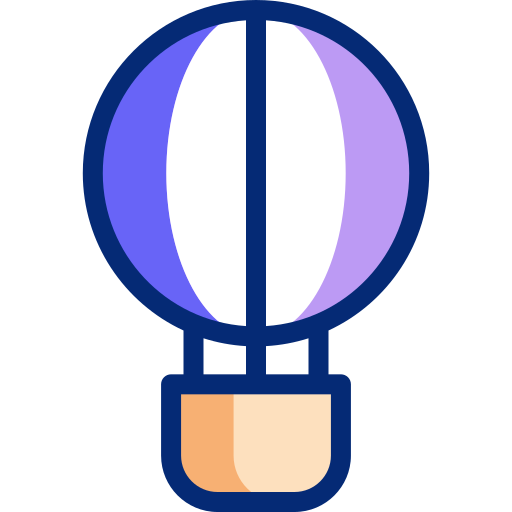 Hot air balloon Basic Accent Lineal Color icon
