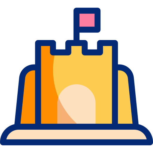 zamek z piasku Basic Accent Lineal Color ikona