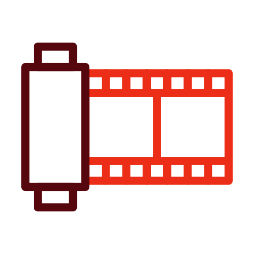 cámara de filmación Generic color outline icono