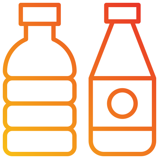 Пластиковая бутылка Generic gradient outline иконка