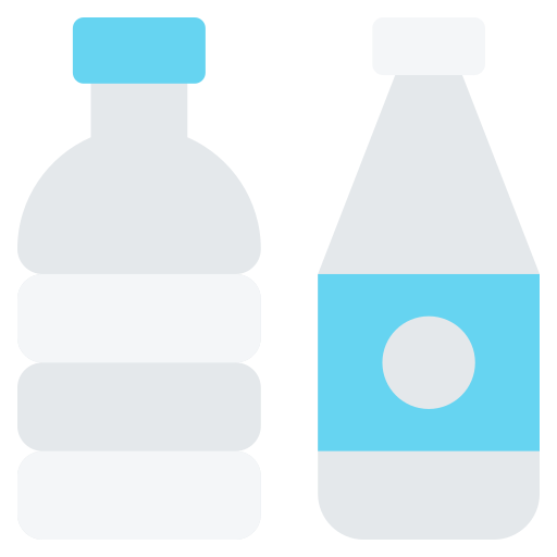 Plastic bottle Generic color fill icon