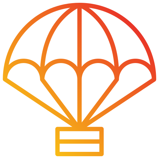 parachutespringen Generic gradient outline icoon