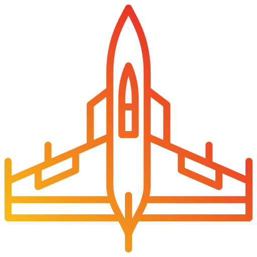 Военный самолет Generic gradient outline иконка