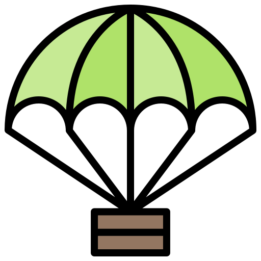 낙하산 Generic color lineal-color icon