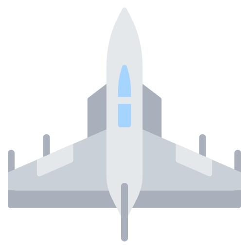 samolot wojskowy Generic color fill ikona