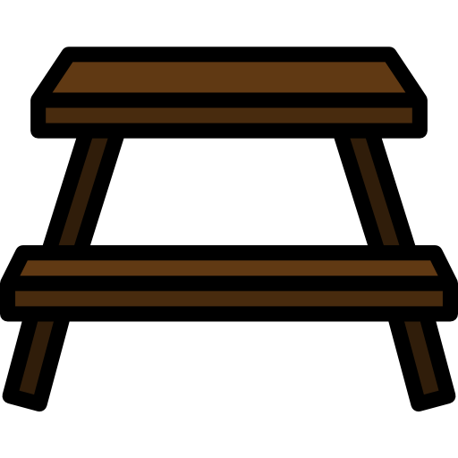 Picnic table Catkuro Lineal Color icon
