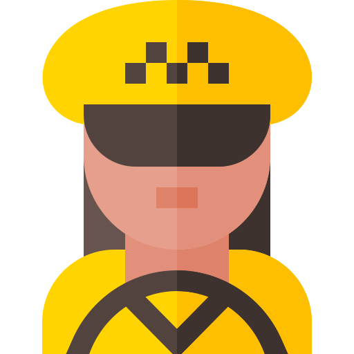 Taxi driver Basic Straight Flat icon