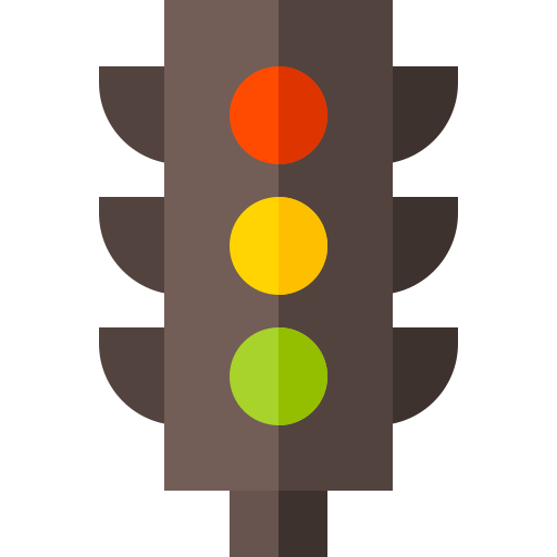 semafoor Basic Straight Flat icoon